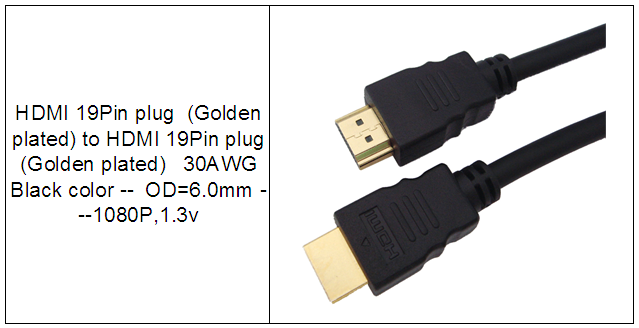 HDMI1.3, 1080P, PVC jacket